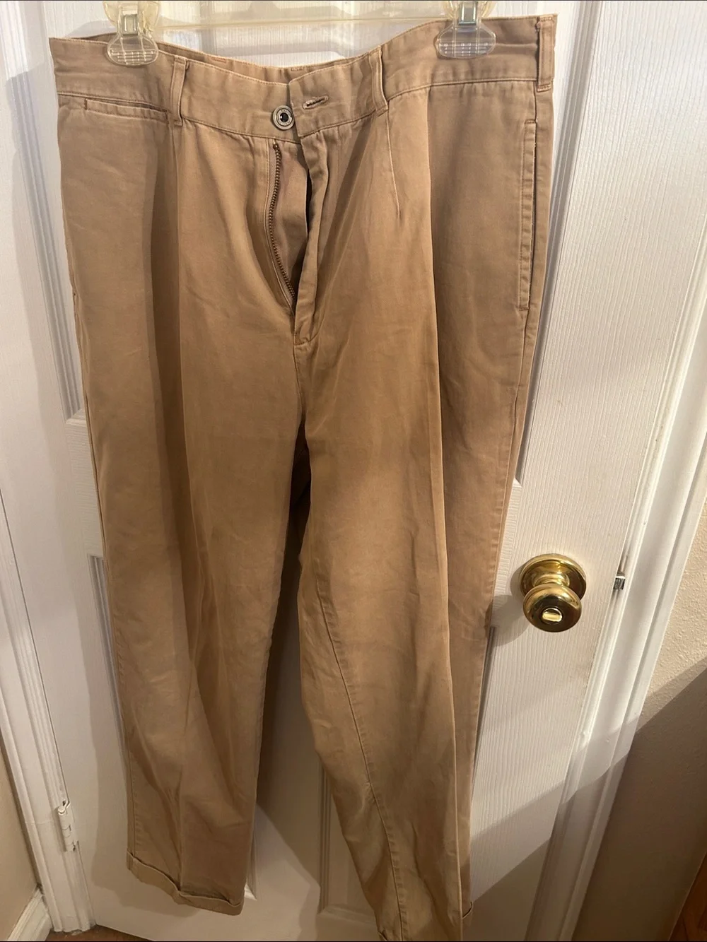 Perry Ellis Men's Tan Chino Pants - Straight Fit